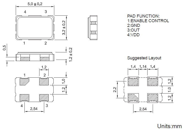 TXC 7C SMD CMOS CXO Oscillators